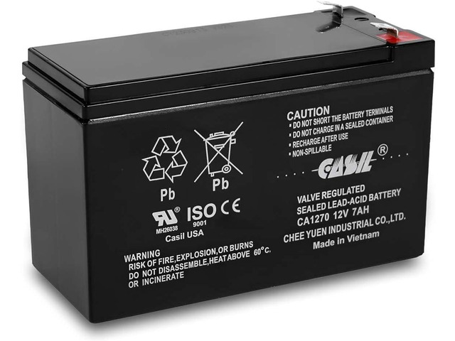 Casil 12v 7ah Deep Cycle Battery - 12v 7ah 20hr Battery AGM for Alarm System, UPS, Ride On Toys, and ADT Alarm System - Compatible with NP7-12,...