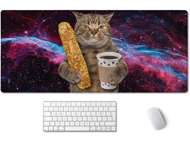 SSOIU Extended Mouse Pad, XXL Gaming Mouse Pads, Large Big Mousepad Laptop Computer Keyboard Mat Desk Pad with Non-Slip Base Stitched Edge for...