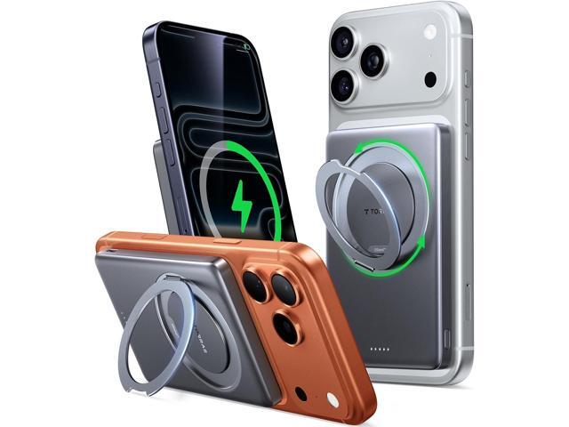 TORRAS Ostand MiniMag Power Bank, 5,000mAh Ultra Slim Wireless Portable Charger with Stand, Fast Charging for iPhone Air Magnetic Battery Pack for...