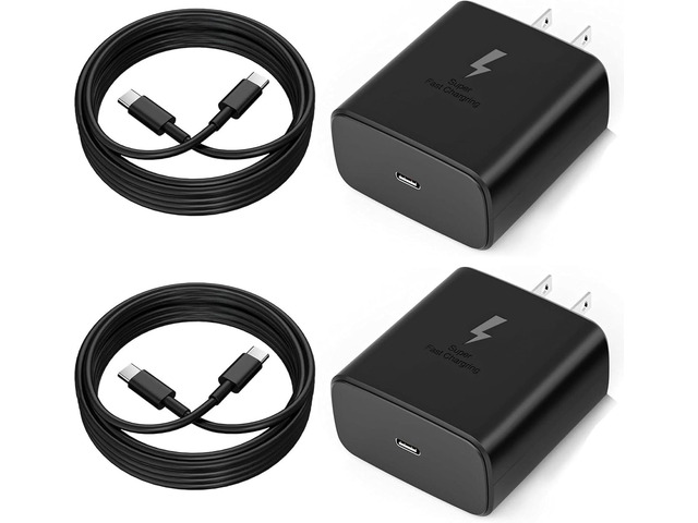 45W Super Fast Charger USB C 2.0 Wall Charging Block Compatible with Samsung S25 Ultra/S25+/S25/S24 Ultra/S24+/S24/S23 Galaxy Tab