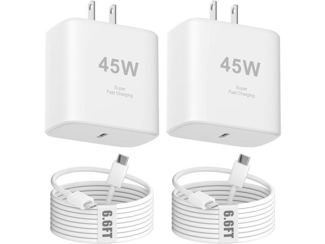 45W USB C Charger Compatible with iPhone 17/17 Pro/17 Pro Max/Air/16/16 Pro/16 Pro Max/15/15 Pro Max,2Pack 6.6FT Type C Charger Block & Cable,Super.