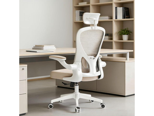 Ergonomic Office Desk Chair High Back Mesh Computer Chair 360° Swivel Adjustable Lumbar Support & Flip-Up Armrests capacity 300 lbs capacity