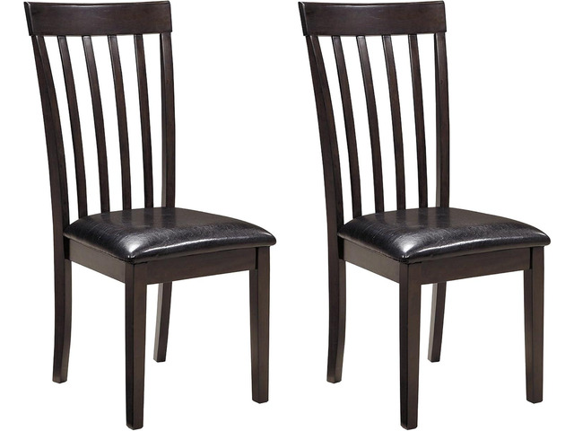 Signature Design by Ashley Hammis Rake Back Dining Room Chair, Set of 2, Dark Brown