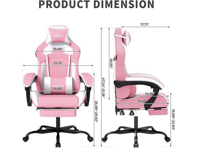 Gaming Chair with Massage,Ergonomic PC Gaming Chair with Footrest Comfortable Headrest and Lumbar Support,High Back Game Chair PVC Leather,300LBS...