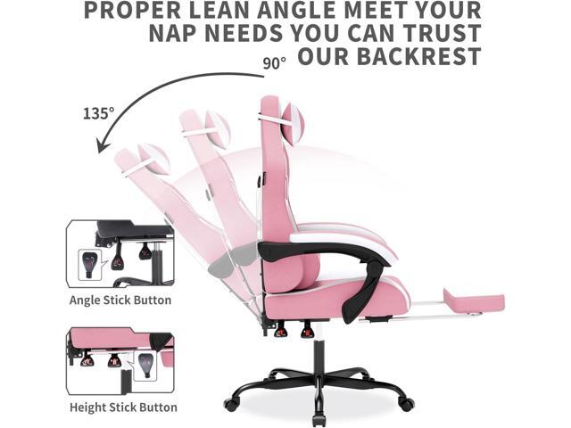 Gaming Chair with Massage,Ergonomic PC Gaming Chair with Footrest Comfortable Headrest and Lumbar Support,High Back Game Chair PVC Leather,300LBS...