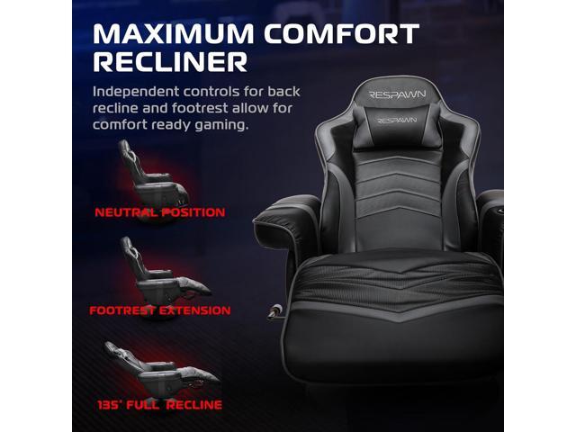 Respawn 900 Console Gaming Recliner with Footrest and Lumbar Support - Comfortable Ergonomic Gaming Chair with Headrest, No Wheels, Reclining,...