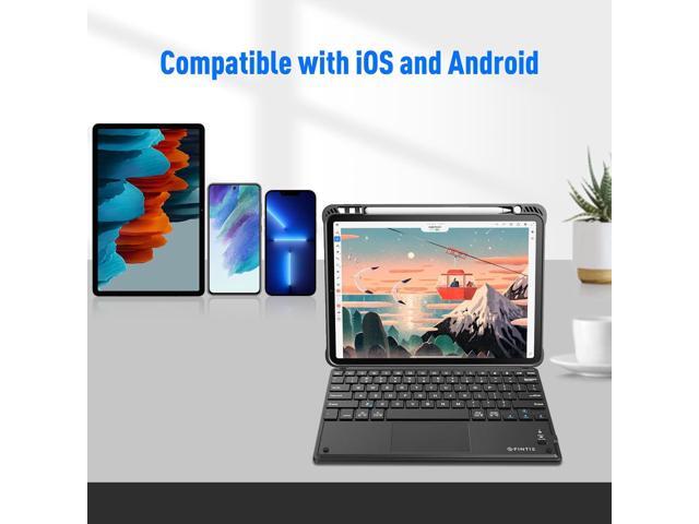 FINTIE Ultrathin 4mm Wireless Bluetooth Keyboard with Built-in Multi-Touch Touchpad for iPad, iPhone, Samsung Galaxy, Nexus, Microsoft Surface, HP...