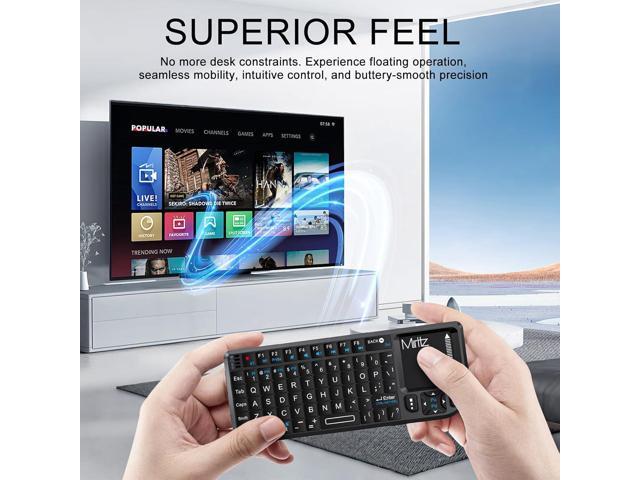 Mini Wireless Keyboard, 2.4G/Bluetooth 5.1 Dual Mode Rechargeable Portable for Steam Deck, Fire TV Stick, Raspberry Pi, Field Service, IT...