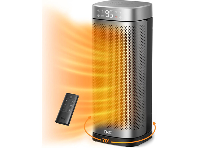 Dreo Space Heaters for Indoor Use, 16 Inch Fast Heating Portable Heaters with Remote, 12H Timer, 70° Oscillation, Overheat Protection, Safety Heat,...