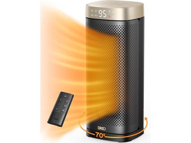 DREO Space Heaters for Indoor Use Large Room, 70 ° Oscillation, Fast Heating Ceramic Electric with Digital Thermostat, Remote Control, 1-12H Timer,.