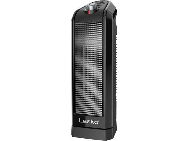 Lasko Oscillating Ceramic Space Heater for Home with Overheat Protection, Thermostat, and 3 Speeds, 15.7 Inches, Black, 1500W, CT16450, Small, 4.