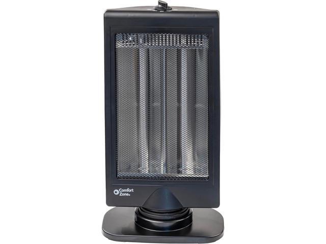 Comfort Zone Oscillating Portable Space Heater, Flat Panel, Halogen, Infrared, Electric, Adjustable Tilt, Overheat Sensor, Stay-Cool, & Tip-Over...