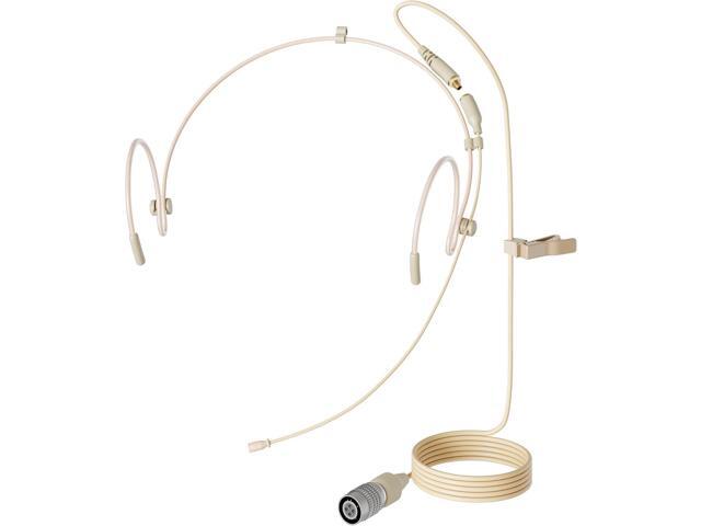 J K Professional Headset Headworn Earhook Microphone MIC-J 071S Compatible with Audio Technica Wireless Transmitters - Hirose 4pin Detachable Plug