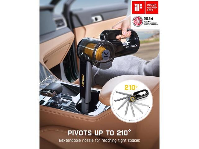 Fanttik Fold V10 APEX Pivot Cordless Car Vacuum, 17000Pa Handheld Vacuum Suction Power, Smart LED Display, Portable for Car Home Pet (Deluxe with...