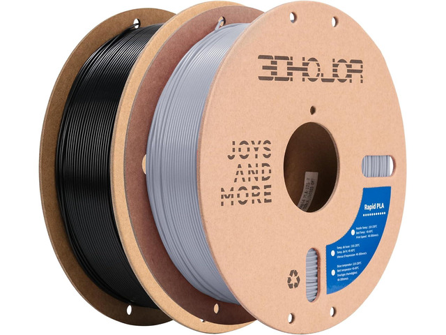 High Speed Printer Filament 1.75mm 1kg*2 Bundle Cardboard Spool Rapid PLA to 5X Faster Printing Filament PLA Dimensional Accuracy +/- 0.02 mm Fits...