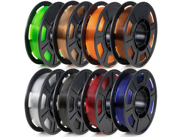 IEMAI 250g Clear PETG Filament 1.75mm Bundle, Transparent 3D Printer Filament 250g Spool 8 Rolls(Total 2kg), Clear+Red+Orange+Blue+Fluorescent...
