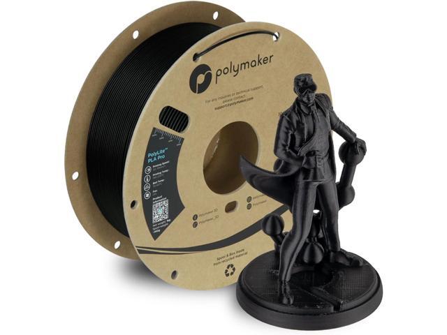 Polymaker PLA PRO Filament 1.75mm, Tough & High Rigidity Black PLA Filament 1.75mm 1kg Cardboard Spool - PolyLite PLA PRO 3D Printer Filament.