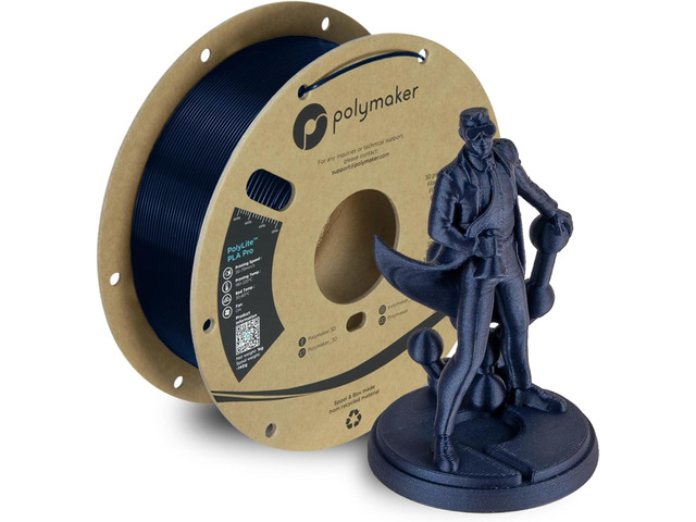Polymaker PLA PRO Filament 1.75mm 1kg, Tough & High Rigidity Metallic Blue 3D Printing Filament, PolyLite PLA PRO 3D Printer Filament 1.75mm, Print...