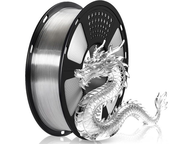 Geeetech PETG Filament 1.75mm Transparent, 1 KG (2.2lbs) Neatly Wound Spool 3D Printer Filament, High-Toughness, ±0.02mm Accuracy, Non-Clogging &...