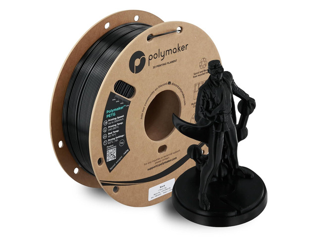 Polymaker PETG Black 3D Printer Filament 1.75mm 1kg, High Speed PETG up to 300mm/s, High Strength New Formula, Excellent Layer Adhesion, Warp Free,...