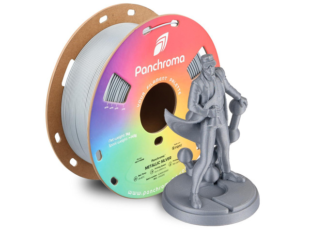 Polymaker Panchroma Metallic PLA Filament, Metallic Silver 1.75mm 3D Printing Filament, 3D Printer PLA Filament, Fit Most FDM 3D Printers, 1kg...
