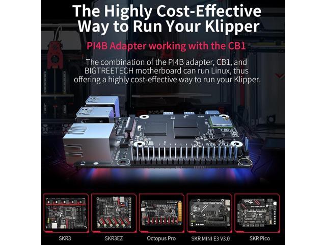 BIGTREETECH Pi4B Adapter V1.0 for Raspberry-Pi CM4, BTT CB1 V2.2/CB1 eMMC/CB2 Core Board Compatible SKR Mini E3 V3.0/SKR V1.4 Turbo/Octopus...
