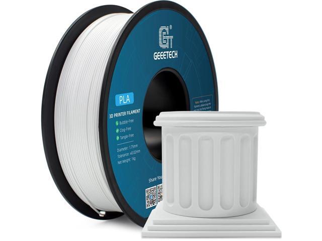 Geeetech 1.75mm PLA 3D Printer Filament, 1kg Spool (2.2lbs), Upgrade Tidy Winding Tangle-Free, Dimensional Accuracy +/- 0.02 mm, White