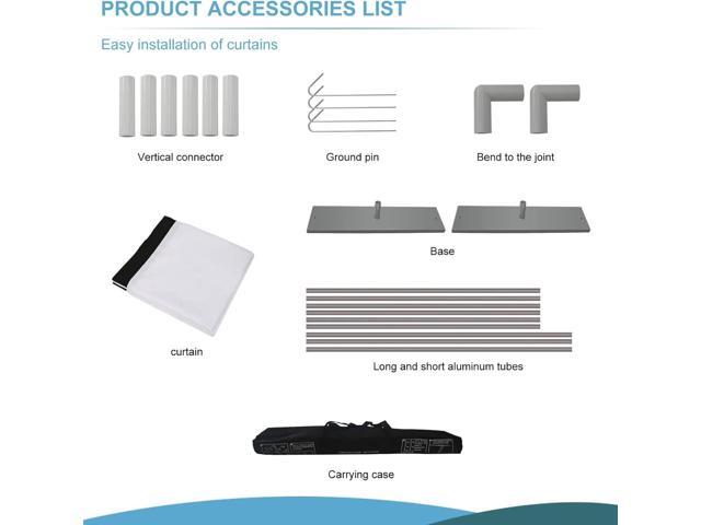 Projector Screen with Stand 120 inch 16:9 HD 4K Outdoor Indoor Projection Screen for Home Theater 3D Fast-Folding Projector Screen with Stand Legs...