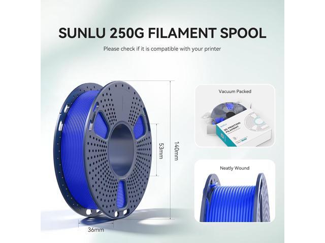 SUNLU ABS Filament 1.75mm 3D Printer Filament Bundle, Individually Vacuum Packed, 2kg in Total, 0.25kg per Spool, 8 Pack, 8 Colors,...