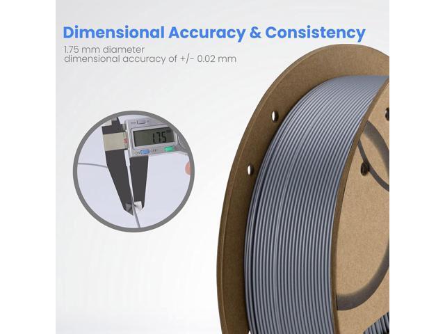 ELEGOO PLA Filament 1.75mm Black 2KG, 3D Printer Filament Dimensional Accuracy +/- 0.02mm, 2 Pack 1kg Cardboard Spool(2.2lbs) 3D Printing Filament...