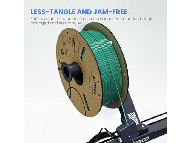 ELEGOO PLA Filament 1.75mm Black 2KG, 3D Printer Filament Dimensional Accuracy +/- 0.02mm, 2 Pack 1kg Cardboard Spool(2.2lbs) 3D Printing Filament...