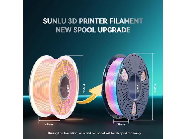 SUNLU 3D Printer Filament Bundle, Silk Filament Multicolor, Individually Vacuum Packed, Dual Color*5, Triple Color *3, 2kg in Total