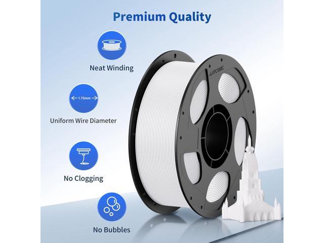 ANYCUBIC PLA 3D Printer Filament Bundle, 3D Printing PLA Filament 1.75mm Dimensional Accuracy +/- 0.02mm, 1KG Reusable Spool (2.2 lbs), 2KG White +...