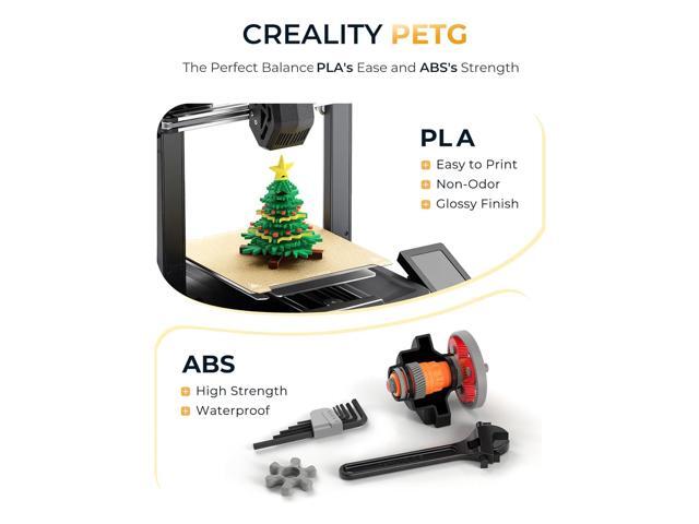 Official Creality PETG 3D Printer Filament 1.75mm 1KG (2.2lbs), High Precision, Strong Toughness, Odorless, Better Flow, Moistureproof 3D Printing...