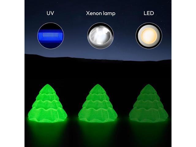 AMOLEN Silk Glow in The Dark Filament Multicolor, Glow Filament Silk Green, Blue, Purple, Orange Red 1.75mm PLA Filament, Dimensional Accuracy +/-...