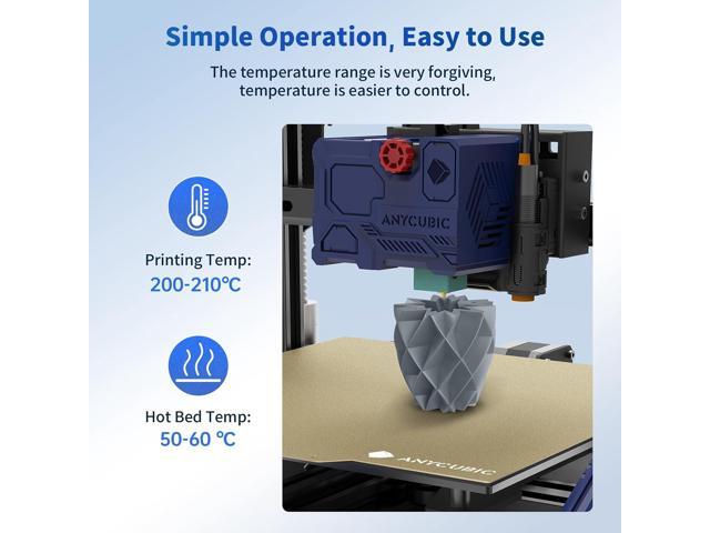 ANYCUBIC PLA Filament 1.75mm Bundle, 3D Printer PLA Filament 1.75mm Dimensional Accuracy +/- 0.02mm, 1KG Reusable Spool (2.2 lbs), 2KG Texture...