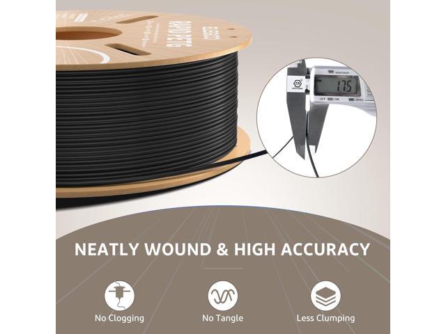 ELEGOO Rapid PETG Filament 1.75mm Black 2KG, High Speed 30-600mm/s 3D Printer Filament Dimensional Accuracy +/- 0.02 mm, 1kg Cardboard...