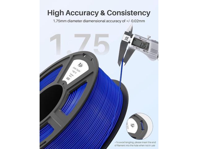 ELEGOO PLA+ Filament 1.75mm White 2KG, High Toughness PLA Plus 3D Printer Filament Dimensional Accuracy +/- 0.02mm, 2pcs 1kg Spool(2.2lbs) Fits for...