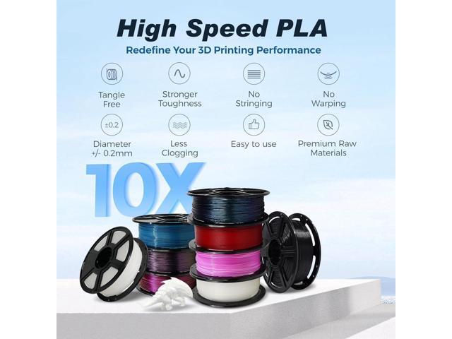 FLASHFORGE Rapid PLA Filament 1.75mm Ruby Red, 500mm/s High Speed Printing, 3D Printer Filament 1kg Spool, Dimensional Accuracy +/- 0.02mm, Enjoy...