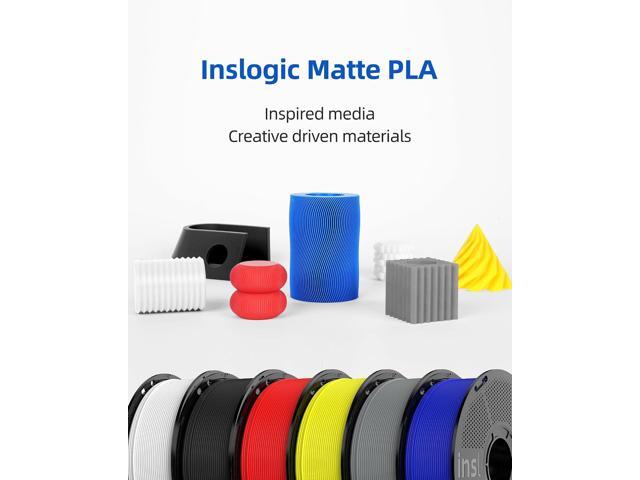 Inslogic Matte PLA Filament 1.75mm 3D Printer Filament, Fine Matte Texture & High Precision, Dimensional Accuracy +/- 0.02mm, 1kg Spool (2.2lbs)...