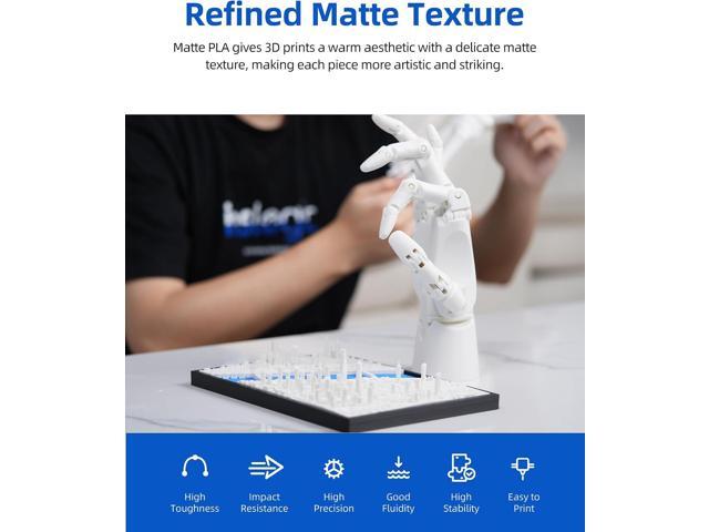 Inslogic Matte PLA Filament 1.75mm 3D Printer Filament, Fine Matte Texture & High Precision, Dimensional Accuracy +/- 0.02mm, 1kg Spool (2.2lbs)...