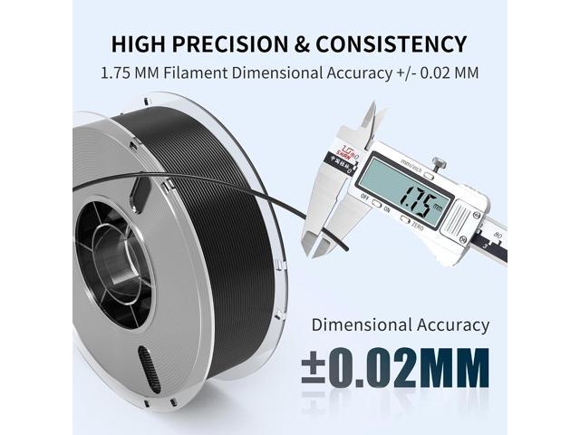 RAMBERY Black X 4 Spools PLA+ 3D Printer Filament 1.75mm 4KG Spool Toughness Upgraded 3D Printing Filament Neatly Wound Fit Most FDM Printers