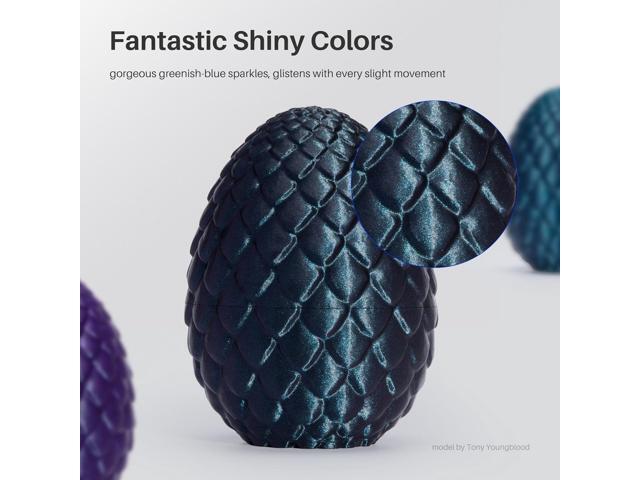 ELEGOO PLA Filament 1.75mm Galaxy Peacock Blue 1KG, Shiny 3D Printer Filament Dimensional Accuracy +/- 0.02mm, 1kg Spool(2.2lbs) 3D Printing...