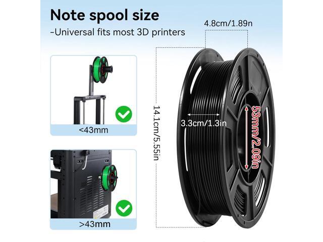 Dynta 3D Printer Filament 250g 53mm Spool - 1.75mm High Precision Regular PLA Compatible with Bambu Lab A1 mini, Creality Ender-3 V3, FLASHFORGE,...