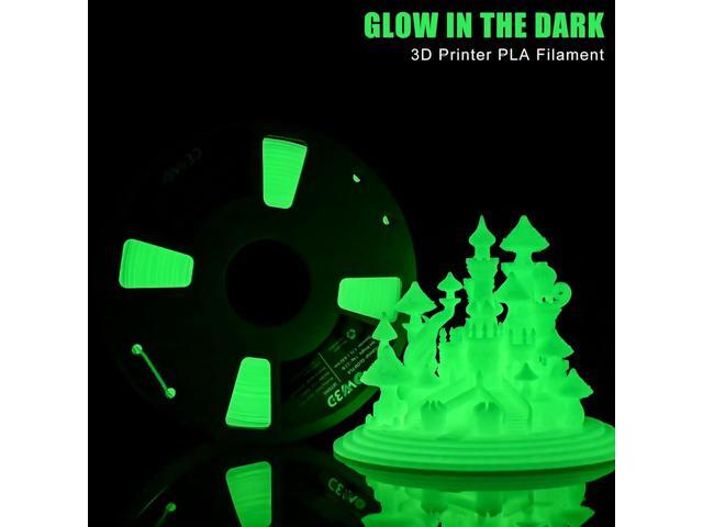 OVV3D Glow in The Dark Filament, Christmas Glow PLA Filament 1.75mm +/- 0.02mm for 3D Printing, Glow PLA Green, 3D Printer Filament,Long-Lasting...