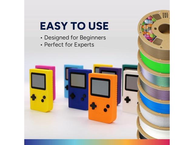 OVERTURE Easy PLA 1.75mm 3D Printer Filament, 1kg PLA Cardboard Spool (2.2lbs), Dimensional Accuracy +/- 0.02mm, Fit Most FDM Printer (Easy Red)