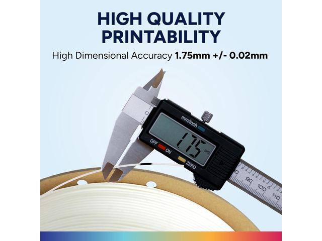 OVERTURE Easy PLA 1.75mm 3D Printer Filament, 1kg PLA Cardboard Spool (2.2lbs), Dimensional Accuracy +/- 0.02mm, Fit Most FDM Printer (Easy White)