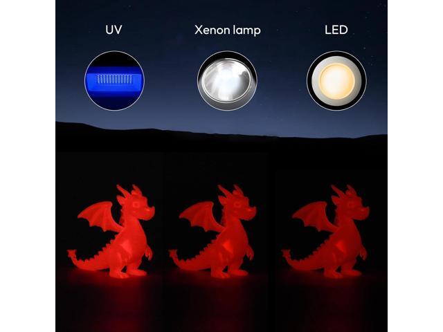 Amolen Glow in The Dark Pla FilamentShiny Silk & Glow 3D Printer Filament Pla Glow Pla Filament 1.75mm Red, Best with UV Lamps, Dimensional...
