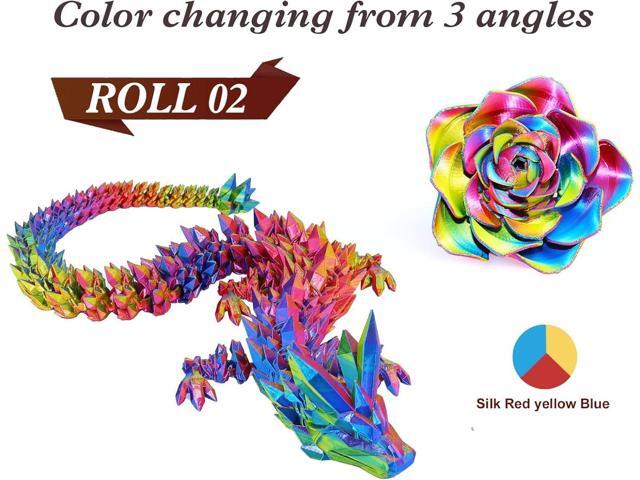 LOVOON Silk PLA 3D Printer Filament Bundle 2 KG, PLA Filament 1.75mm, Shiny Silk Blue/Yellow/Red and Silk Black/Red, Color Changing 3D Printer PLA...