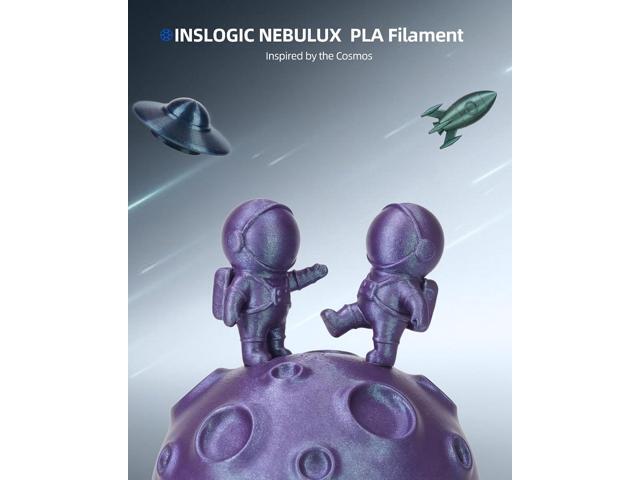 Inslogic NebuLux PLA 3D Printer Filament 1.75mm, Neatly Wound 3D Printing Filament, Dimensional Accuracy +/- 0.02 mm, Fit Most FDM 3D Printers, 1kg...